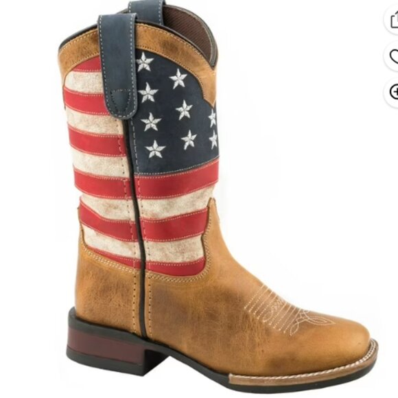 Roper Other - Roper Kids Boys Patriotic Square Toe Boots Mid Calf